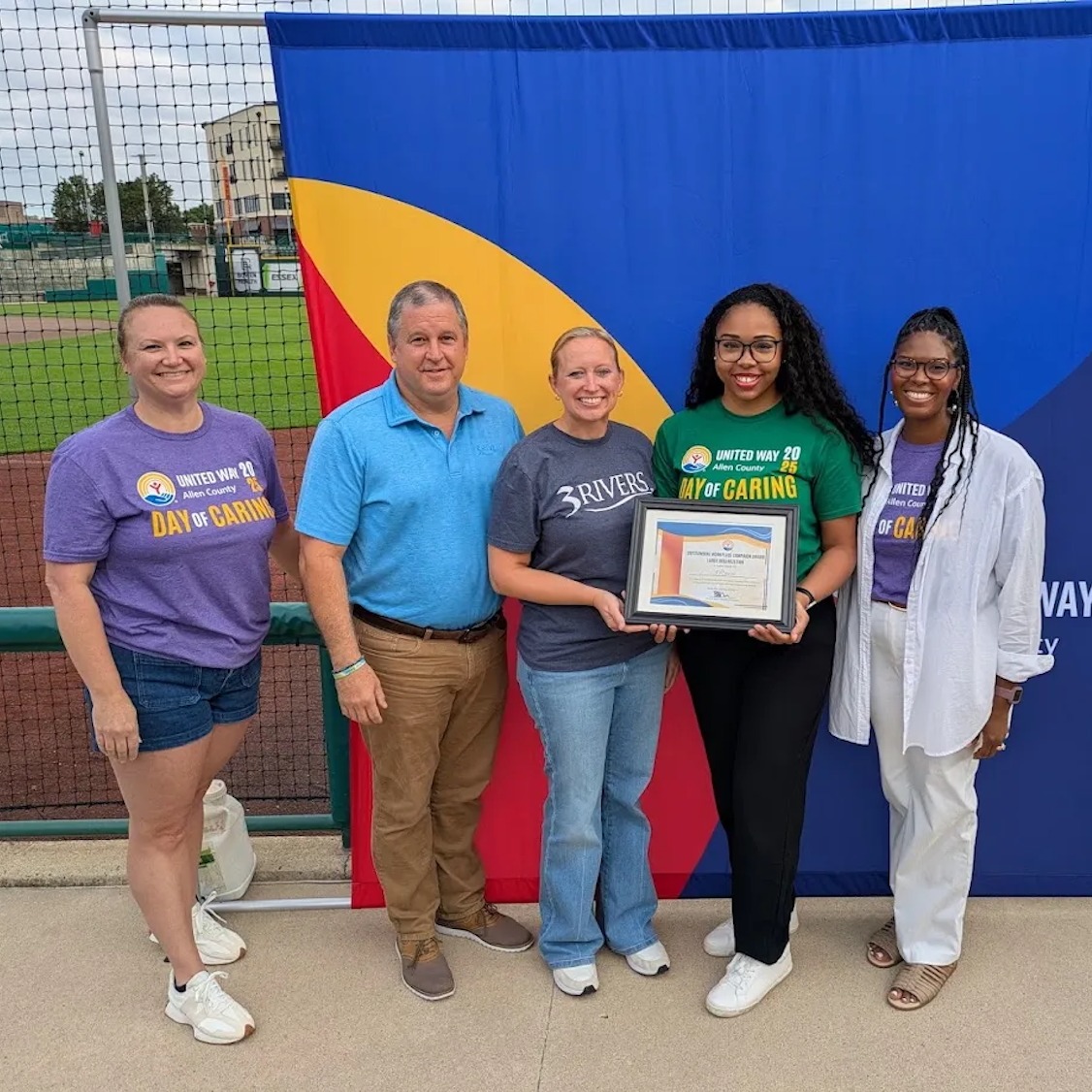 3Rivers receiving an award from the United Way of Allen County